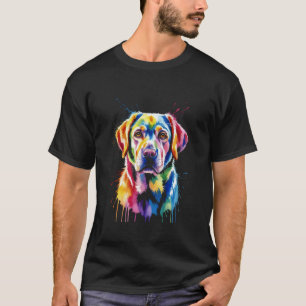 T-shirt Labrador Retriever Coloré Éclaboussure Aquarelle S