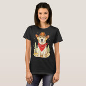 T-shirt Labrador Retriever Cowboy Dog Western Llabrador Co (Devant entier)