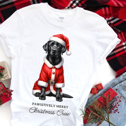 T-shirt Labrador Retriever Cute Père Noël Chien Famille No