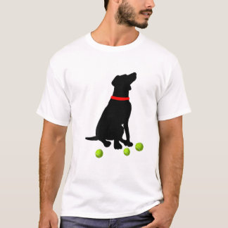 T-shirt Labrador Retriever Dog avec Yellow Lab Tennis Ball