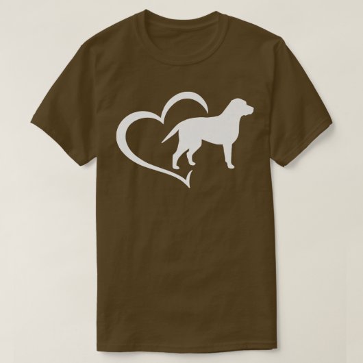 T-shirt Labrador Retriever Dog Love Dog Owner Love Heart P (Design devant)