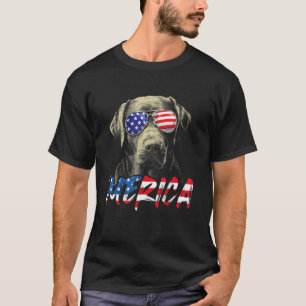 T-shirt Labrador Retriever drapeau américain patriotique d