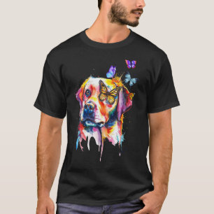 T-shirt Labrador Retriever Éclaboussure Papillons  Chien