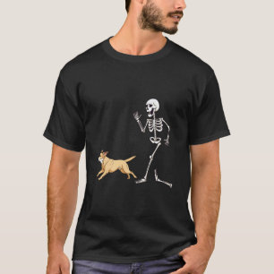 T-shirt Labrador Retriever et squelette Halloween drôle