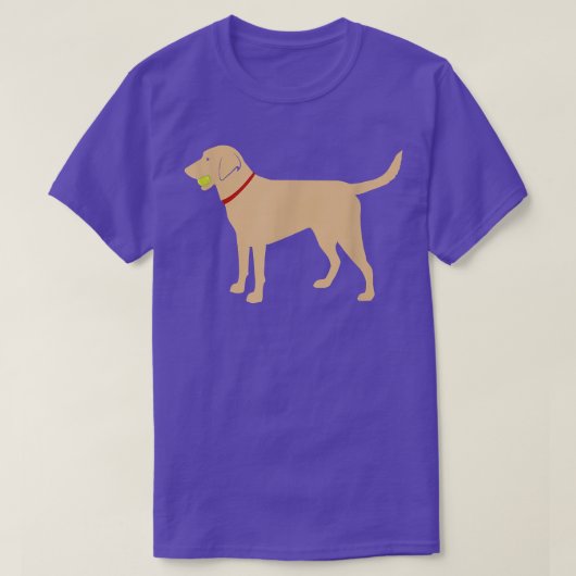 T-shirt Labrador Retriever Fetch, Yellow Lab Play Ball (Design devant)