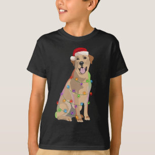 T-shirt Labrador Retriever Feux de Noël Xmas Amoureux des