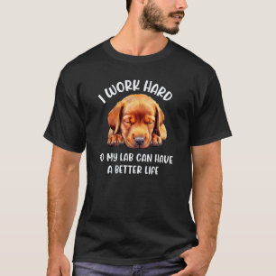 T-shirt Labrador Retriever Fox Red Maman Papa Travaille Du