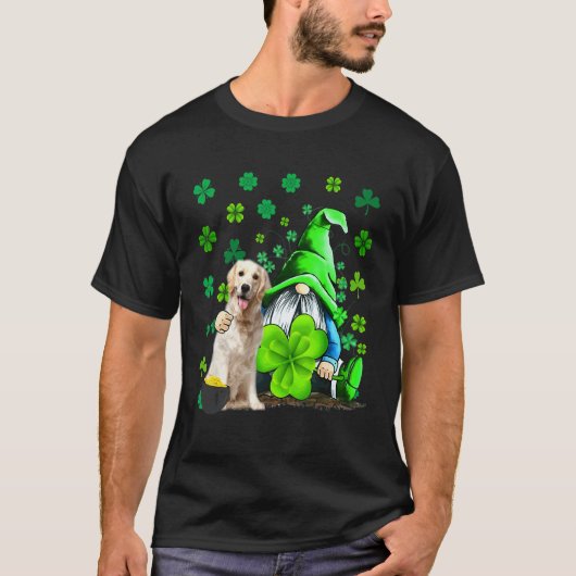 T-shirt Labrador Retriever Gnome C Trèfle St Patrick (Devant)