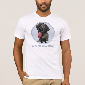 T-shirt Labrador retriever Granddog (noir)
