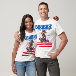T-shirt Labrador Retriever Happy 4 juillet Independence