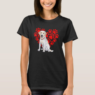 T-shirt Labrador Retriever Heart Paw Valentines Day Chien