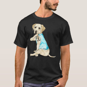 T-shirt Labrador Retriever I Love Maman Tattoos