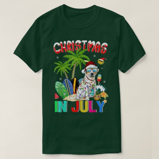 T-shirt Labrador Retriever in Santa Hat Lunettes de soleil (Design devant)