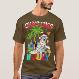 T-shirt Labrador Retriever in Santa Hat Sunglasses Christm