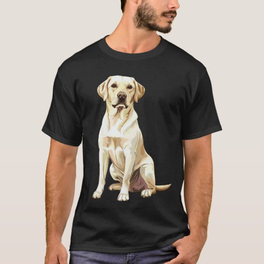 T-shirt Labrador Retriever jaune (Devant)