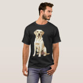 T-shirt Labrador Retriever jaune (Devant entier)