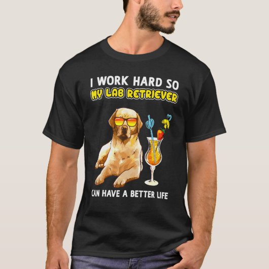 T-shirt Labrador Retriever jaune Lab (Devant)