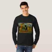T-shirt Labrador Retriever jouant au basket-ball  (Devant entier)