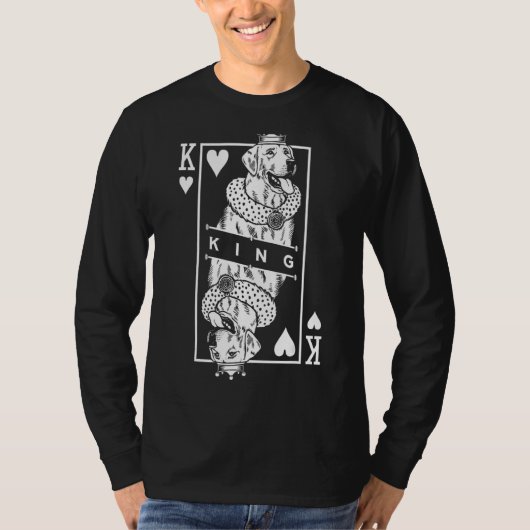 T-shirt Labrador Retriever King Of Hearts Funny Lab Dog Po (Devant)