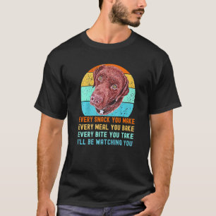 T-shirt Labrador Retriever Labradoodle Chocolat Chaque fri