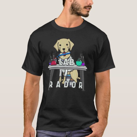 T-Shirt Labrador Retriever Labrador Le Chimiste (Devant)