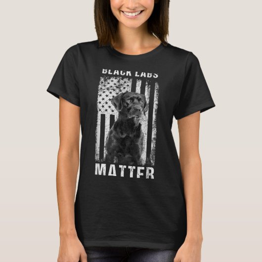T-shirt Labrador Retriever Labs noirs (Devant)
