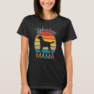 T-shirt Labrador Retriever Mama coloré Vintage Retro Sun