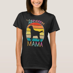 T-shirt Labrador Retriever Mama coloré Vintage Retro Sun