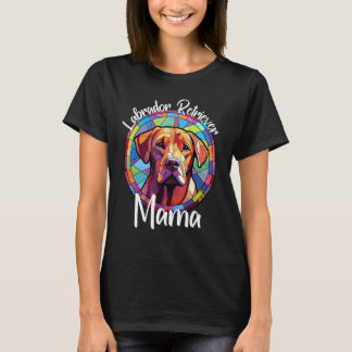T-shirt Labrador Retriever Maman Chienne Maman Chiot Color