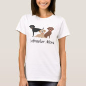 T-shirt Labrador Retriever Maman Chocolat noir jaune (Devant)