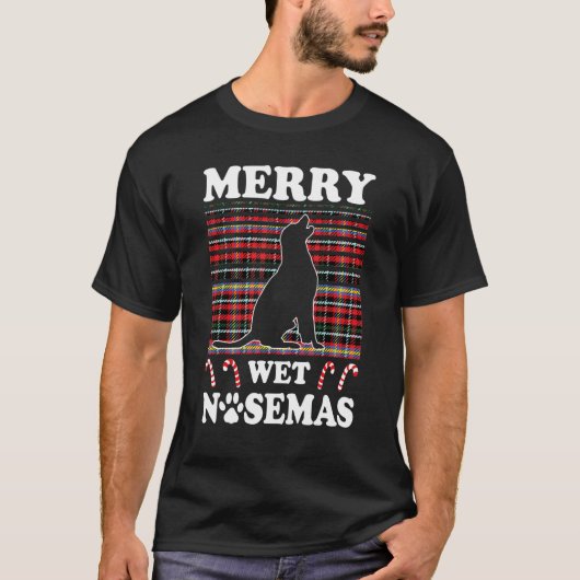 T-shirt Labrador Retriever Merry Wet Nosemas Christmas Lab (Devant)