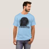 T-shirt Labrador retriever noir (Devant entier)