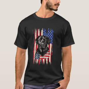 T-shirt Labrador Retriever Noir 4 Juillet