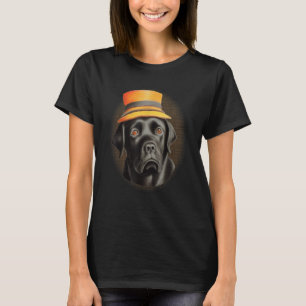 T-shirt Labrador Retriever noir Chien Mignon Lab Mama