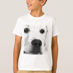 T-shirt Labrador retriever noir et blanc