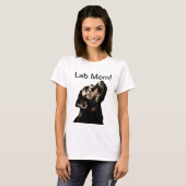 T-shirt Labrador retriever noir impressionnant (Devant entier)