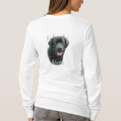 T-shirt Labrador Retriever (noir) Maman 2 (Dos)