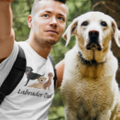 T-shirt Labrador Retriever Papa Chocolat noir jaune