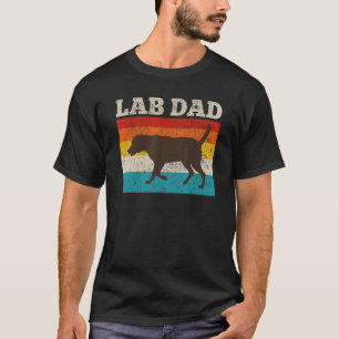 T-shirt Labrador Retriever Papa Lab au Chocolat
