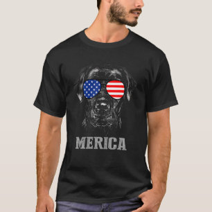 T-shirt Labrador Retriever Patrioever Chien Merica 4 Juil