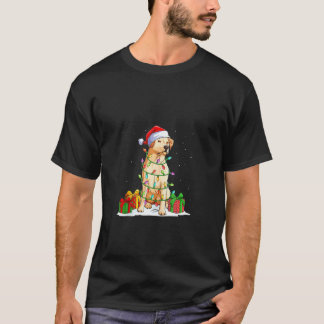 T-shirt Labrador-Retriever Père Noël Arbre de Noël Lumière