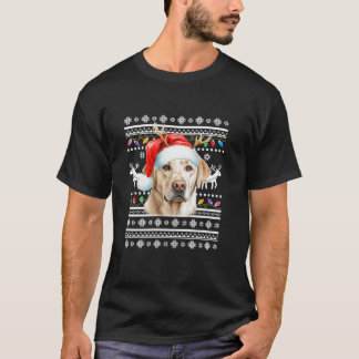 T-shirt Labrador Retriever Père Noël Lumières Noël Aimer c