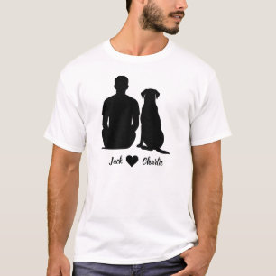 T-shirt Labrador Retriever personnalisé Chien et propriéta