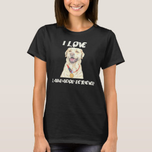 T-shirt Labrador Retriever Portant Une Médaille D'Or I Lov