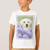 T-shirt Labrador Retriever Puppy Painting Original Chien A (Devant)