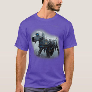 T-shirt Labrador Retriever Surreal Steampunk Oeuvre Chien 