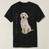 T-shirt Labrador Retriever Women Men White Lab (Design devant)