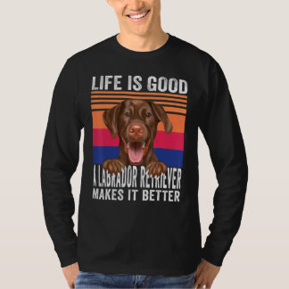 T-shirt Labrador Retrivers rend votre vie saine Vintage 1