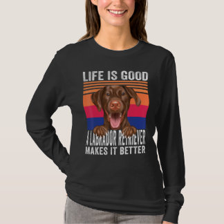 T-shirt Labrador Retrivers rend votre vie saine Vintage 1