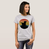 T-shirt Labrador Retro Sunset (Devant entier)